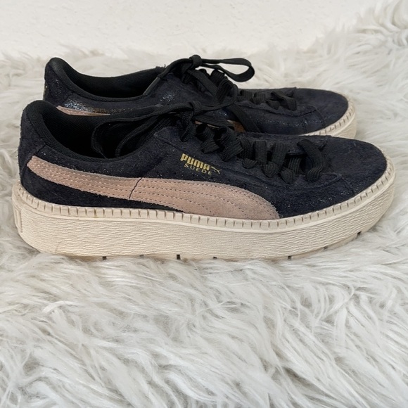 Puma Shoes - PUMA Suede Platform Trace Shimmer Sneakers Size 7